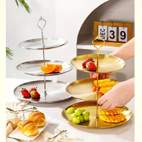 2/3 livelli di frutta conservazione espositore snack porta Dessert ciotola  con ripiano in legno cucina