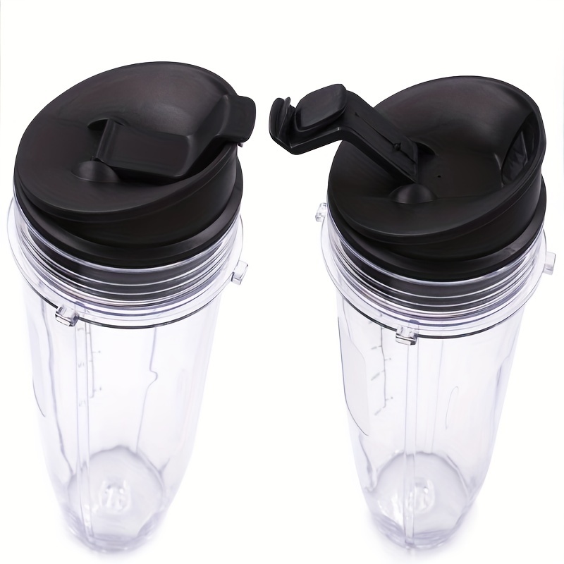 2 Pack Replacement Blender Cups 16 Oz With Lids Compatible
