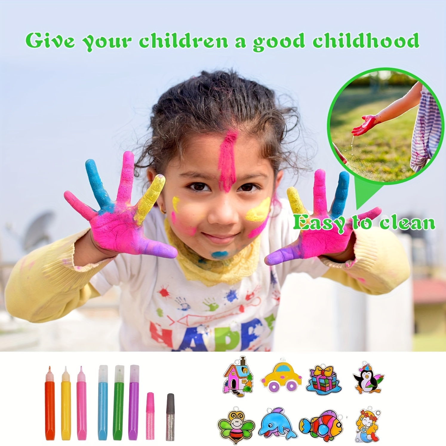 Window Art Paint Kit for Kids - Arts and Crafts for Girls & Boys