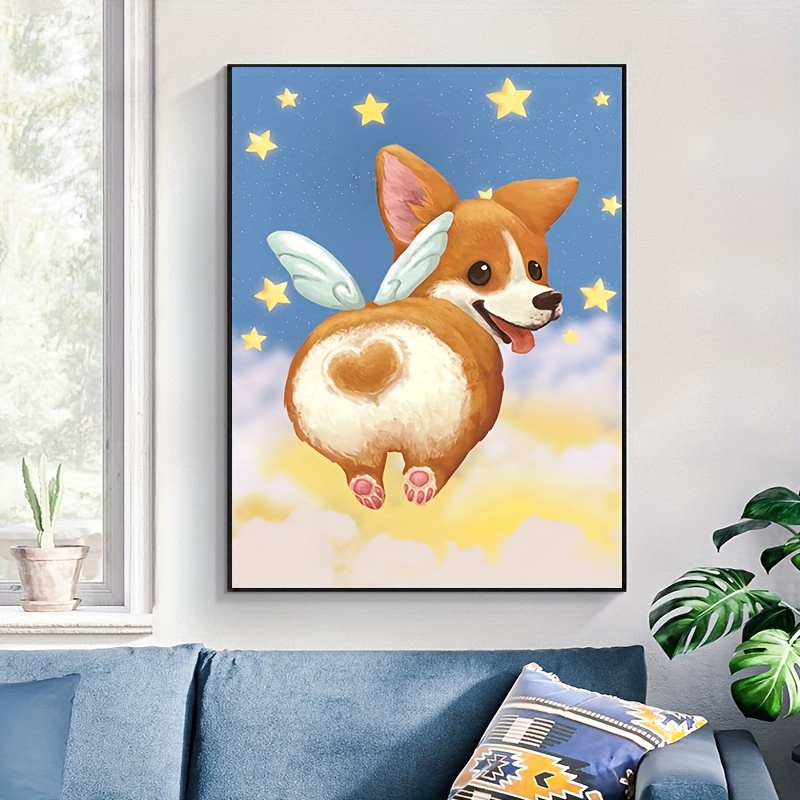 Corgi Dog Diamond Painting Kits For Adults 5d Diamond - Temu