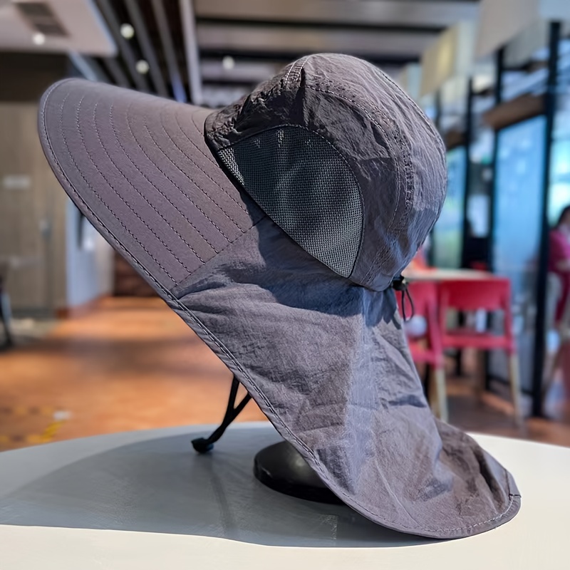 Mens Waterproof Fabric Mountaineering Hat Male Anti Uv Sun Hats