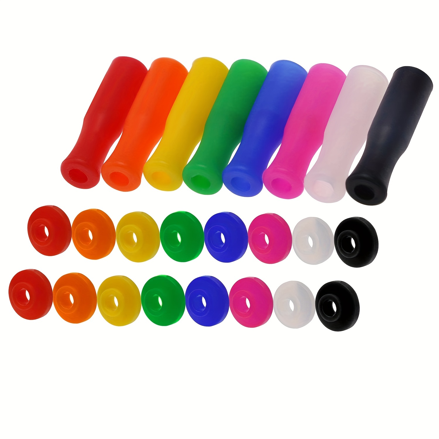 Lot de 10 pailles réutilisables multicolores en pp - L'Incroyable