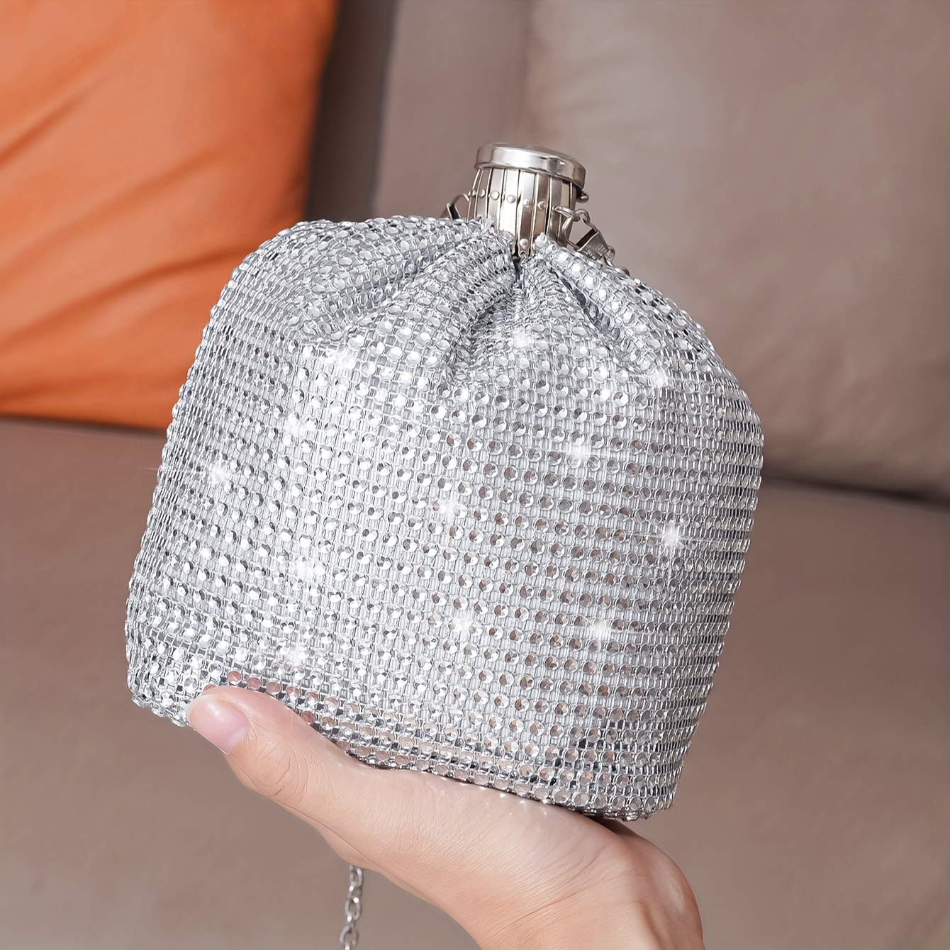 Rhinestone Handbag Luxury Designer Heart Shaped Shoulder Bag Shining  Rhinestones Evening Clutch Bag Purse Female Crossbody Bag