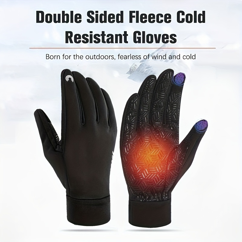 Motorcycle Heated Gloves Winter Thermal Warm Reflective Touch