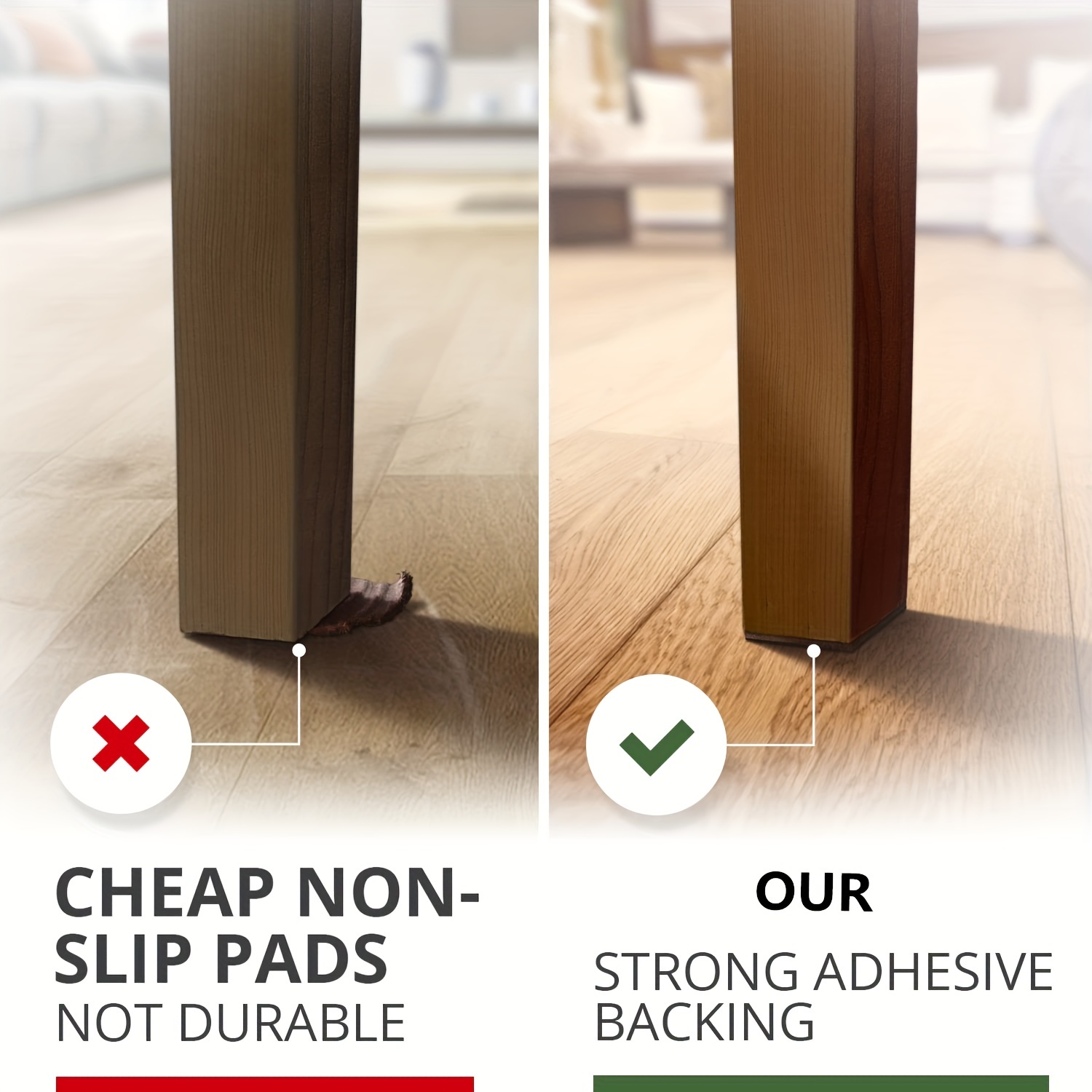 Non Slip Furniture Pads Round Square Furniture Grippers - Temu