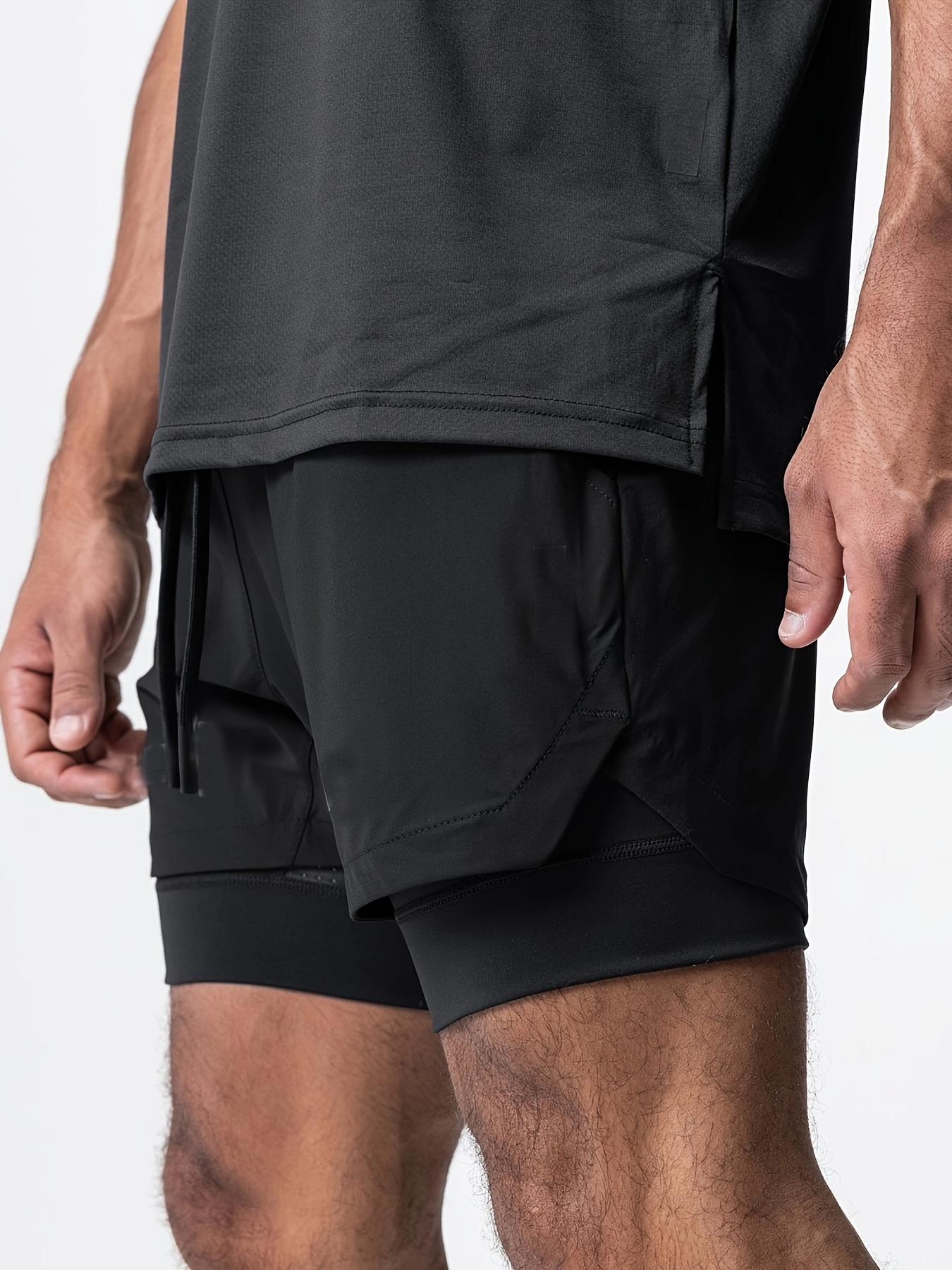 Men'S Summer Sports Shorts with Inner Lining, Quick-Dry, Suitable for Outdoor Training, Running, And Basketball