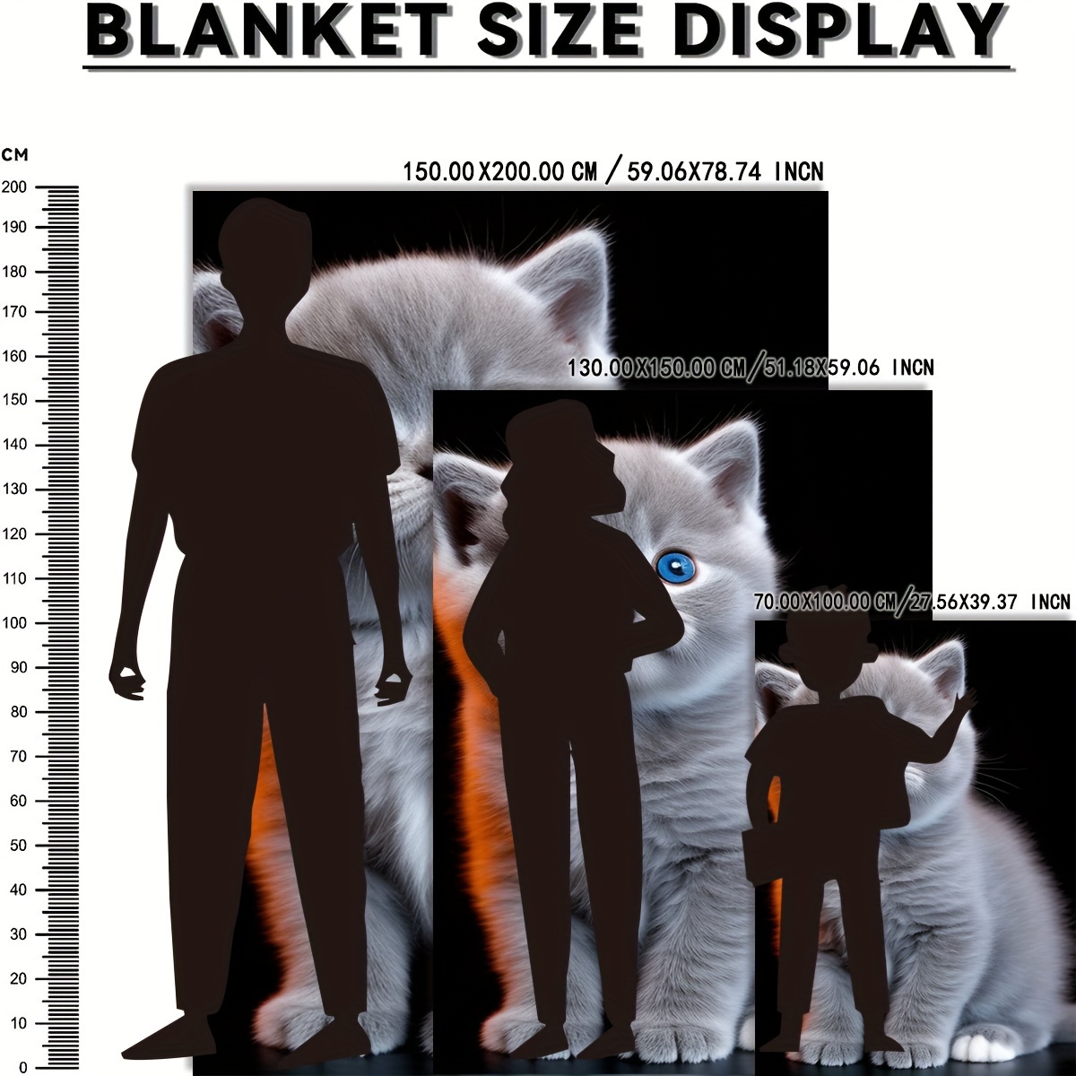 1pc Of Cute Cat Printed Blanket, Animal Pattern Sofa Throw, Home Cover Blanket, Suitable For Adults And .