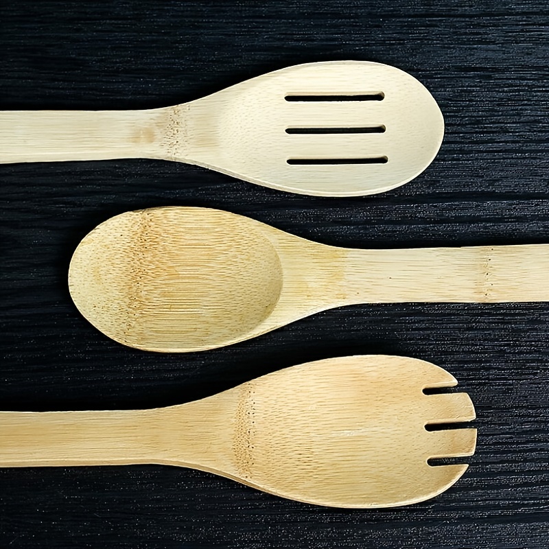 Set Utensili Cucina In Legno Bambù Naturale 6 Pezzi/set - Temu Italy