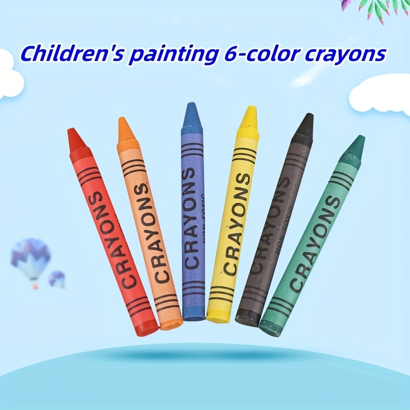 6pcs Creative Building Block Shaped Coloring Crayons, 12pcs Square