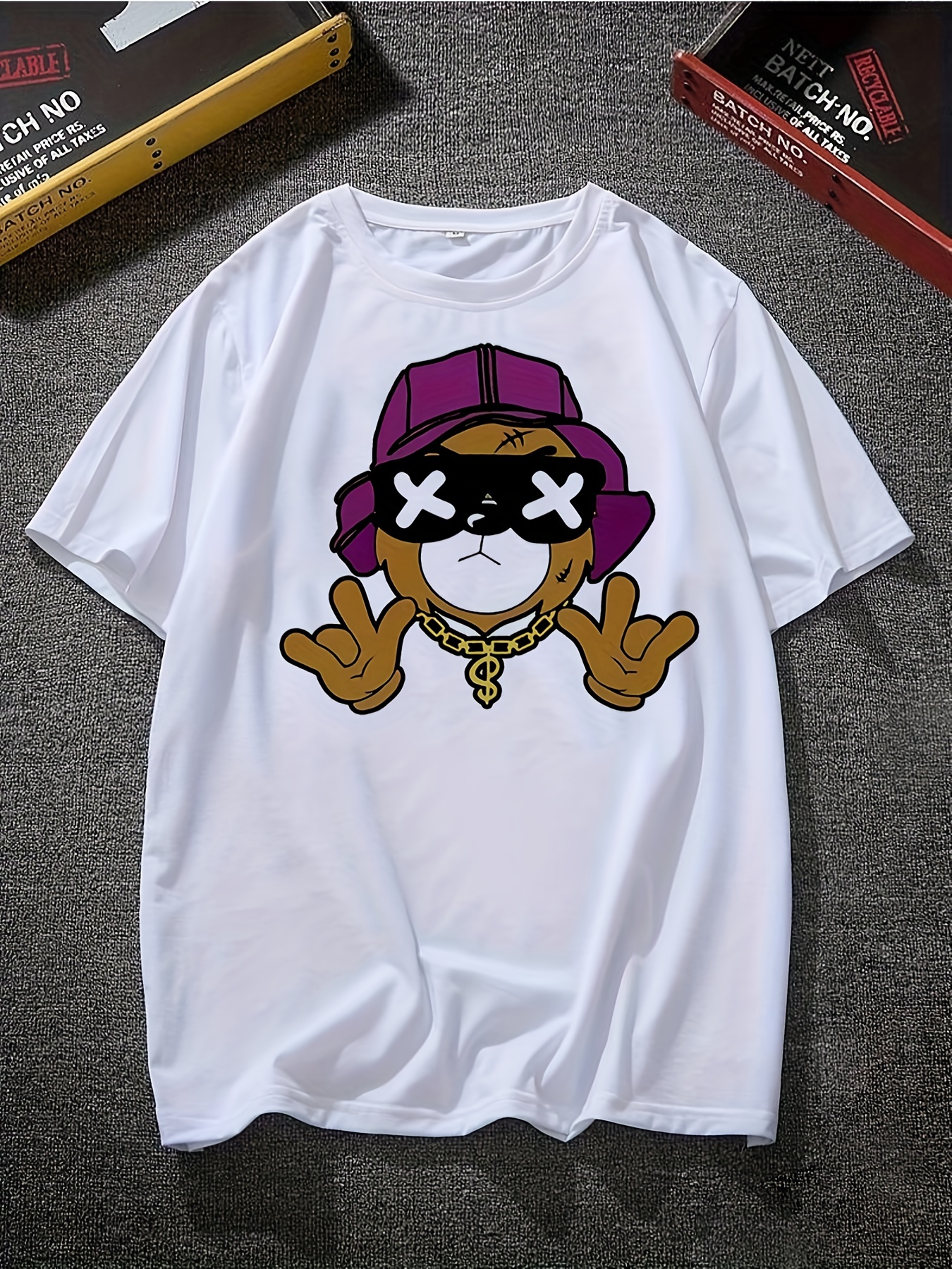 Summer Cotton Teddy Bear Print TShirt Luxury Brand Men's T-Shirt Fashion  Casual Unisex Short Sleeve T-shirts Hip Hop Street Tops - AliExpress