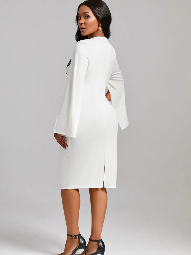 long sleeve white dresses