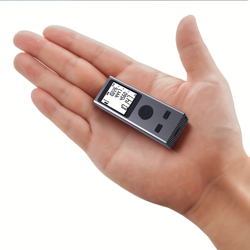 Medidor de distancia láser 3 en 1, cinta métrica Digital, ruleta electrónica,  inoxidable - AliExpress