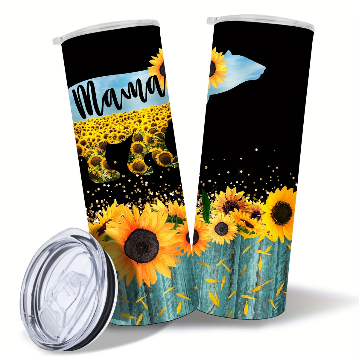 Mama Tumbler, with straw and lid, 20 oz skinny, Mom Gift, Glitter Tumbler,  Birthday Gift