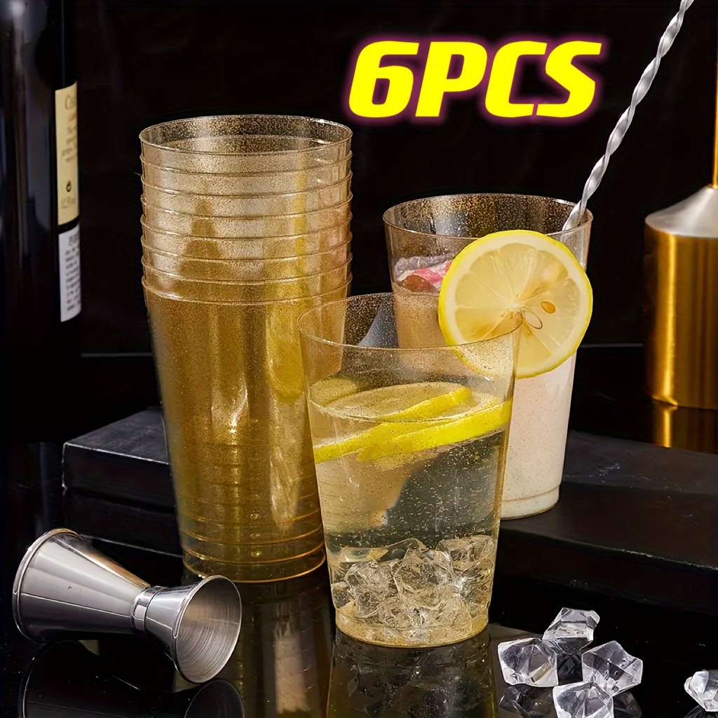 Clear Disposable Plastic Cups With Golden Rim, Drinking Cup For Fruit  Punch, Cocktails, Wine, Dessert Tumbler, Elegant Tumblers Glasses For  Birthday, Weddings, Holidays, Halloween, Christmas, New Year, Party  Supplies - Temu