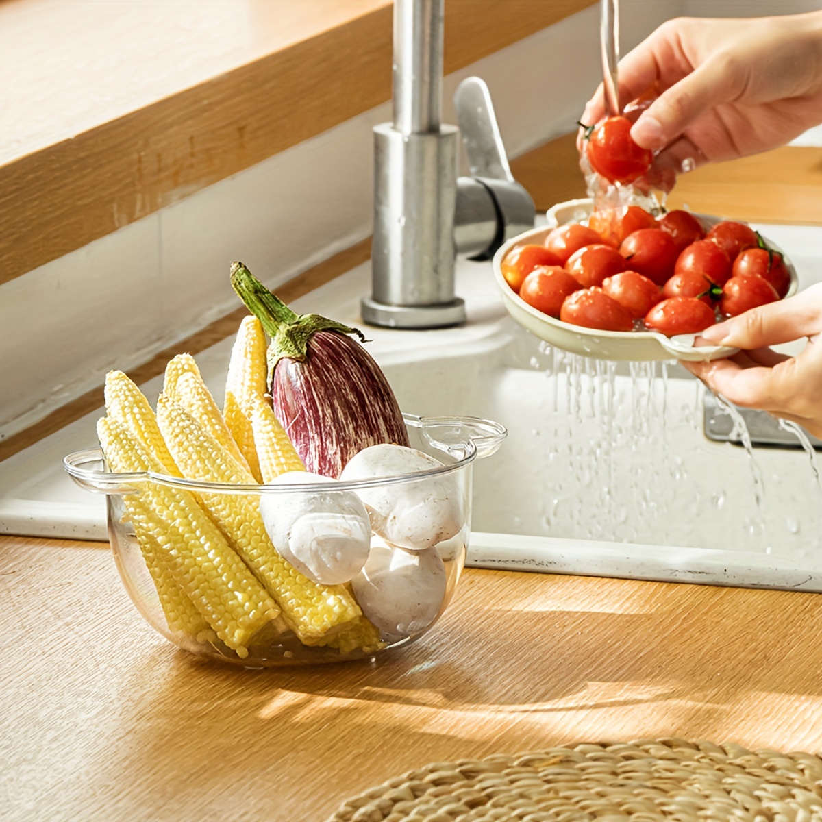 Multifunctional Vegetable Washing Basket