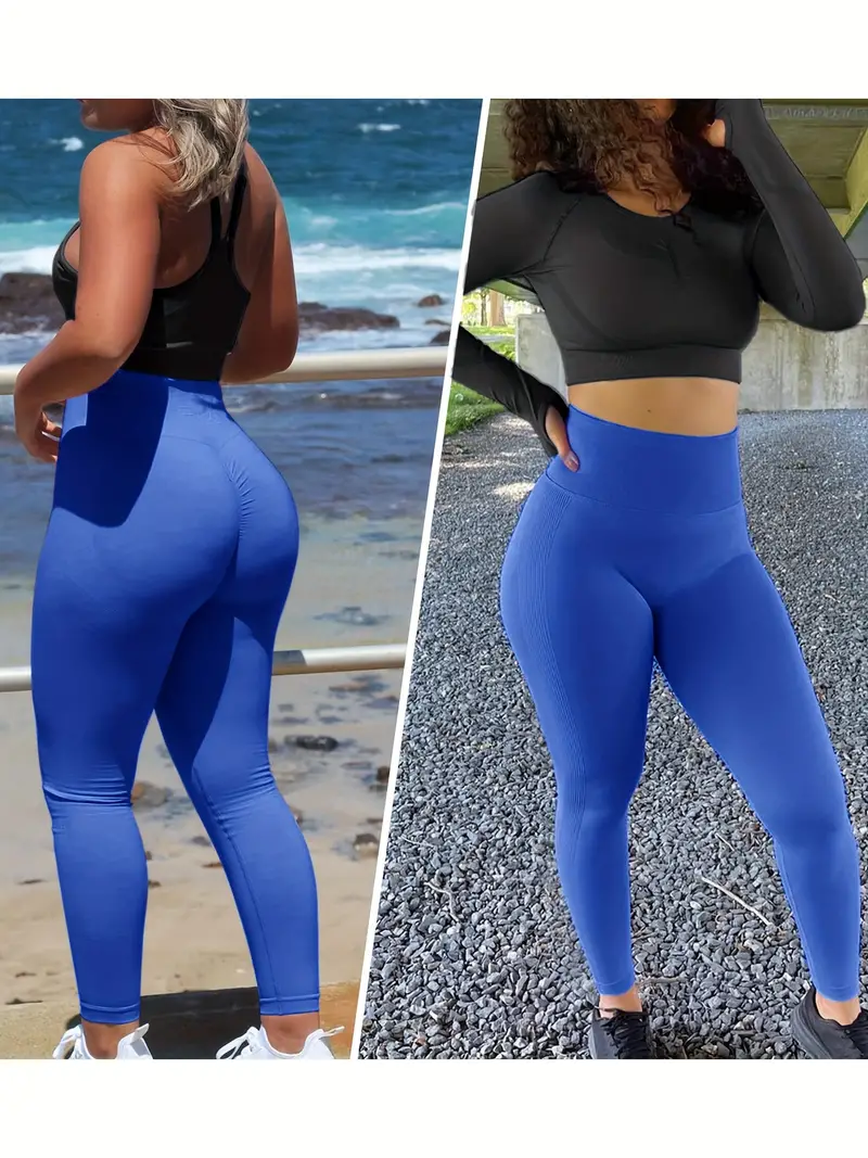 Ruched Booty Leggings for Women with Pockets Scrunch Butt Lifting Yoga Pants  High Waist Sport Gym Tights 