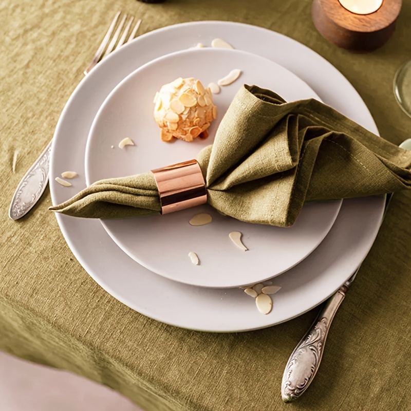 6pcs Plain Napkin Cloth, Absorbent Skin-Friendly Linen Napkins, Home  Kitchen Dining Table Decor