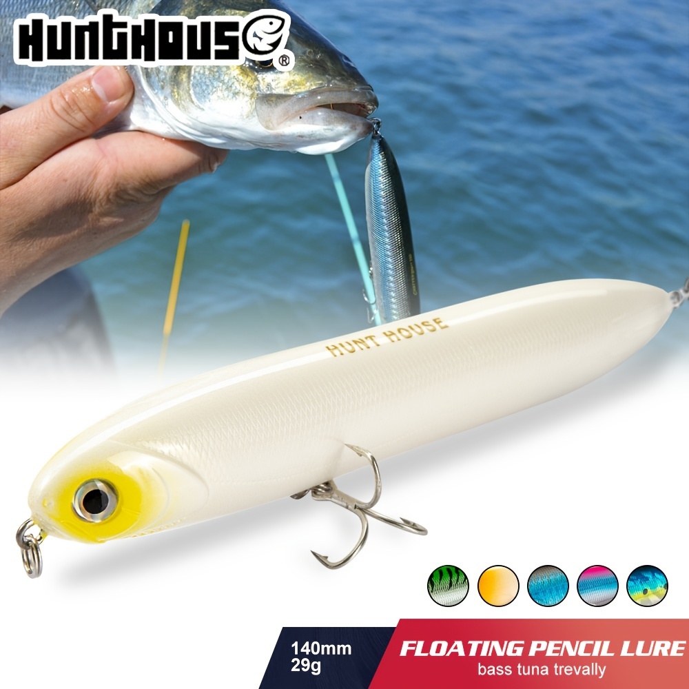 Hunthouse Stick Pencil Lure Floating Top Water Swimbait Bass - Temu