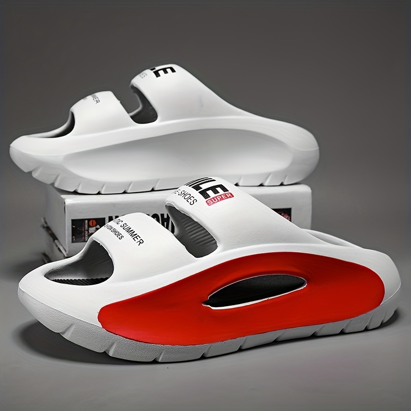 Men's Platform Slides Non Slip Slippers Open Toe Shoes