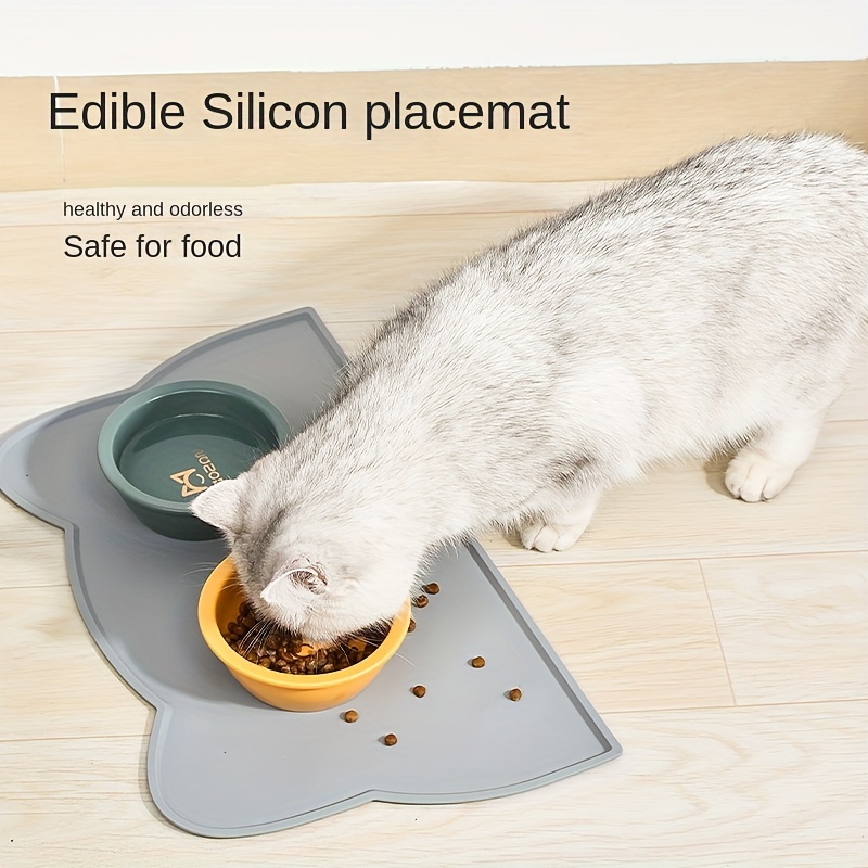 Silicone Pet Food Mat 2 Pieces Food Bowl Place-Mat Pet Feeding Mat Small Pet  Dog Cat Food Mats For Floors For Food And Water, Suitable For Medium And  Small Pet, 9.5 X