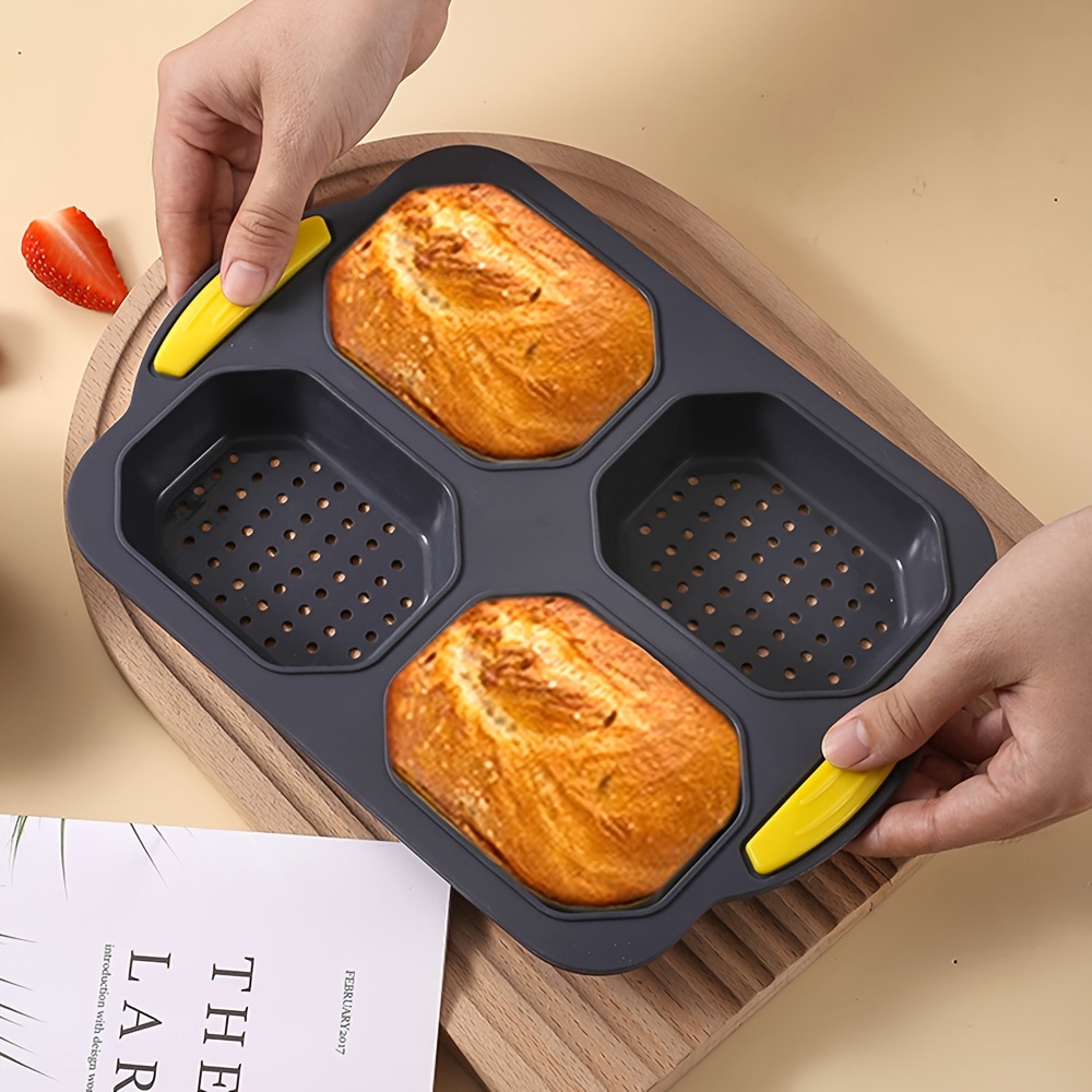Silicone Loaf Pan Baking Pan for Baking Baguette/Hot Dog Bread Molds  Non-Stick & Easy