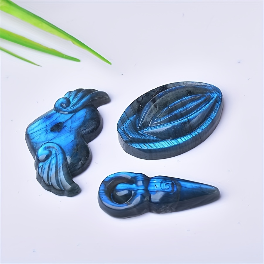 Blue Light Natural Labradorite Carving Pieces Hot Decorative - Temu