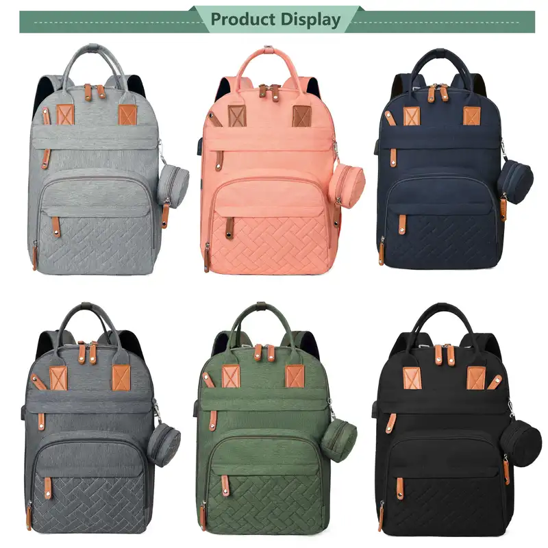 diaper bag backpack baby nappy changing bags multifunction waterproof travel back pack with changing pad stroller straps pacifier case unisex and stylish details 8