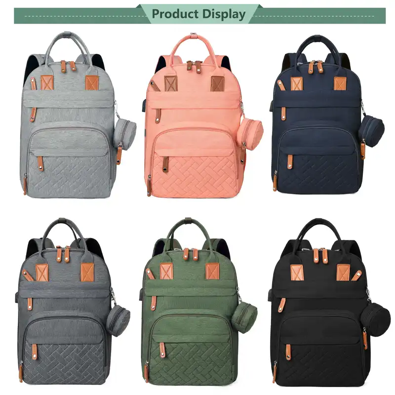 diaper bag backpack baby nappy changing bags multifunction waterproof travel back pack with changing pad stroller straps pacifier case unisex and stylish details 8