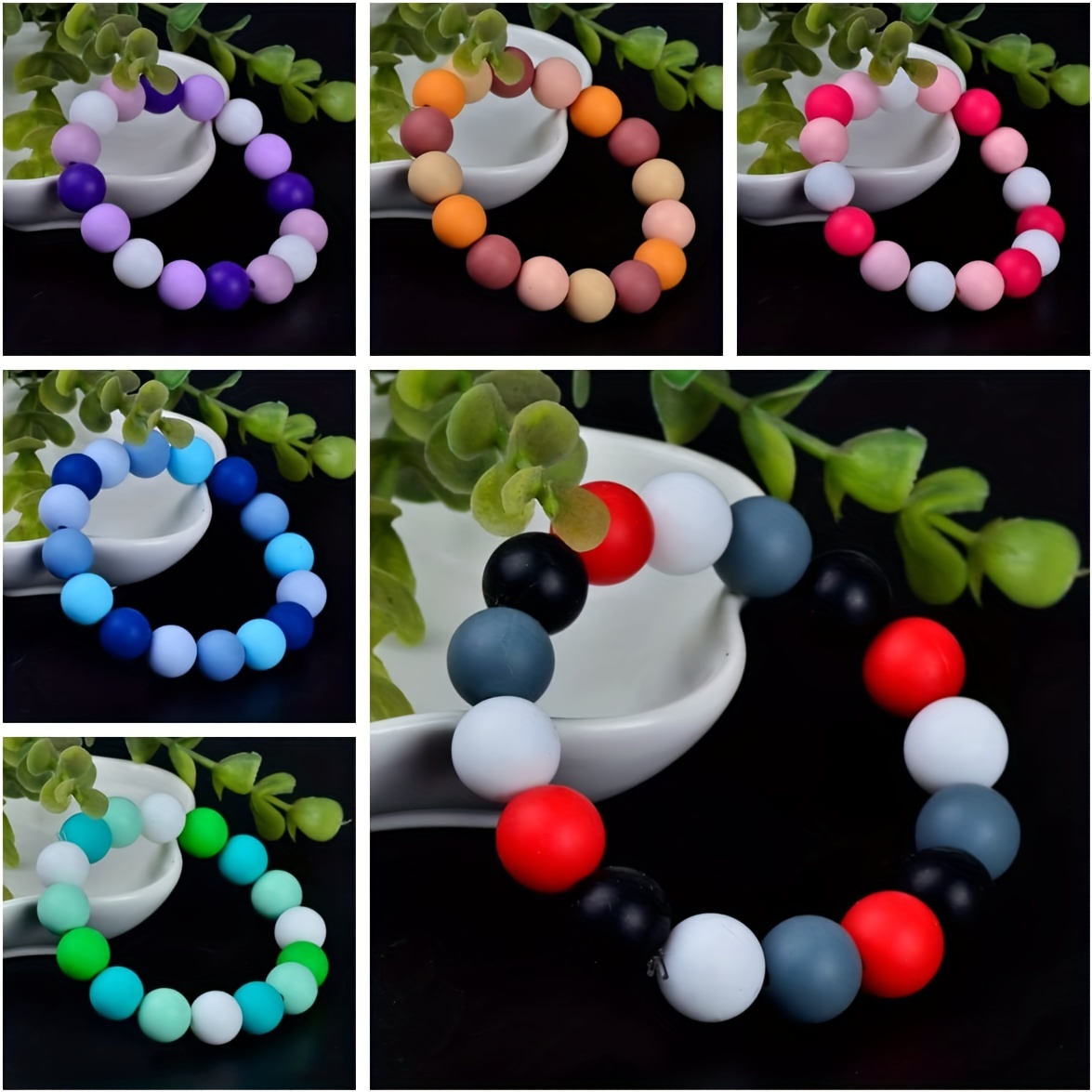 Silicone Focal Beads, Halloween Series Silicone Beads kit, Silicone Round  Beads Bulk for Jewelry Making DIY, Silicone Beads for Bracelet Necklace