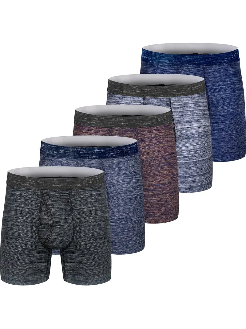 Men's Bamboo Boxer Briefs Breathable Underwear - Temu