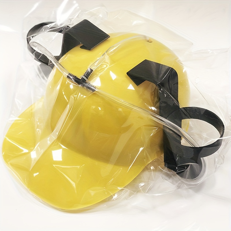 Drinking Helmet - Adjustable Can Holder Cap Drinker Favor Hat - Straw for  Beer Soda - Party Fun Beverage Gadgets(Yellow)