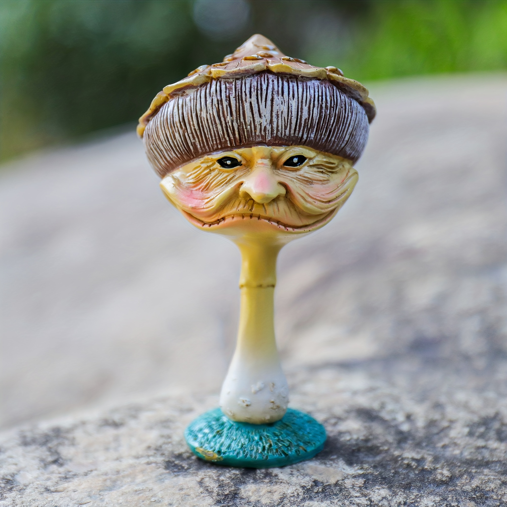 1pc Statue De Champignon Drôle De Visage Humain, Mini Sculpture De Jardin  De Grand-mère De Champignon En Résine, Décoration De Jardin De Fée De  Chalet De Patio De Pelouse De Cour, Cadeau