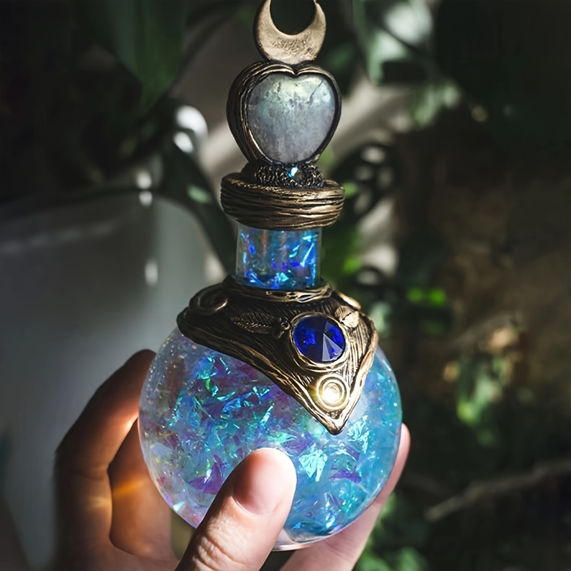 Round Crystal Clear Glass Potion Bottle With Cork Perfect Larping /  Cosplaying Item 