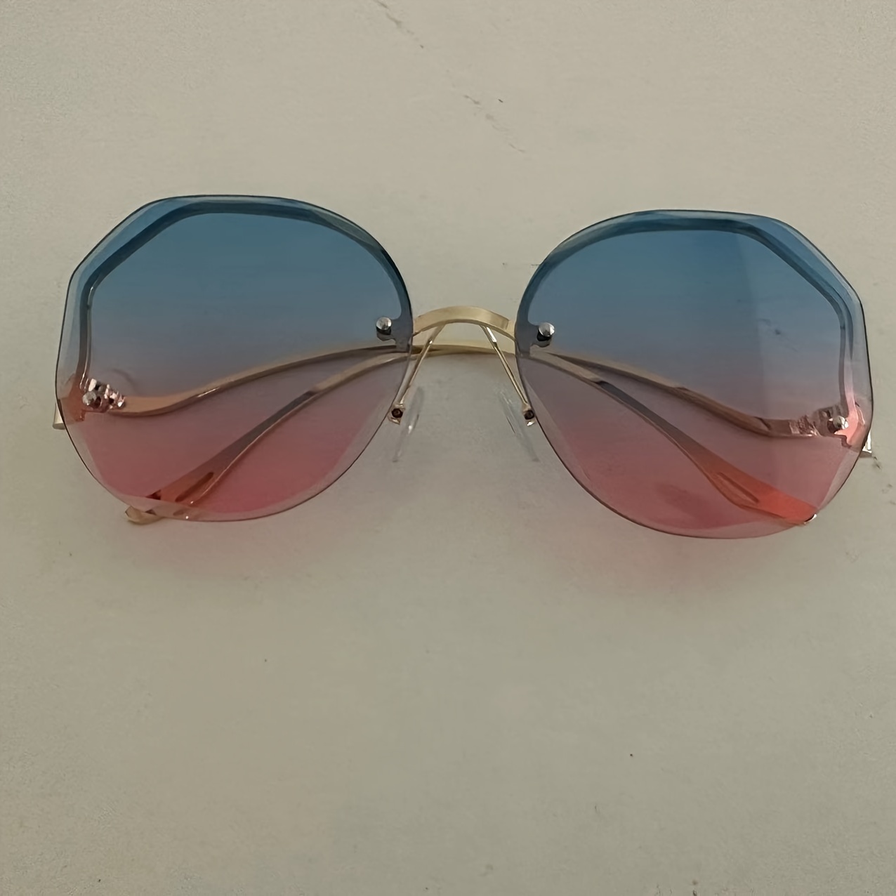 Gafas de sol sin montura con barra superior para mujer y hombre, lentes  degradados, decoración de animales de Metal, gafas informales para  exteriores para fiesta en la playa - Temu