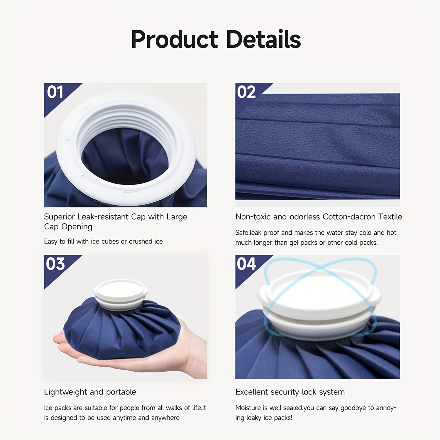 Ice Pack Injuries Hot Cold Therapy Headaches Cold Ice Bag - Temu