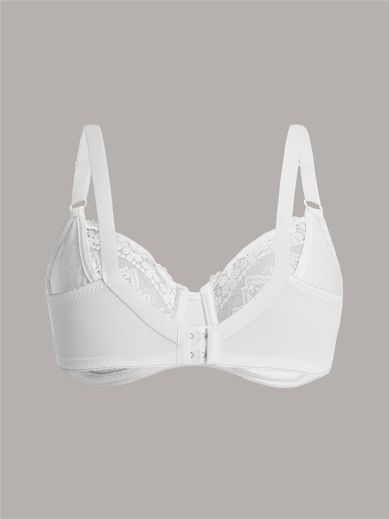 SmamZ Women's lace Bra CDE Cup Plus Size Tight Push-up Underwear Bra White  44B : : Clothing, Shoes & Accessories