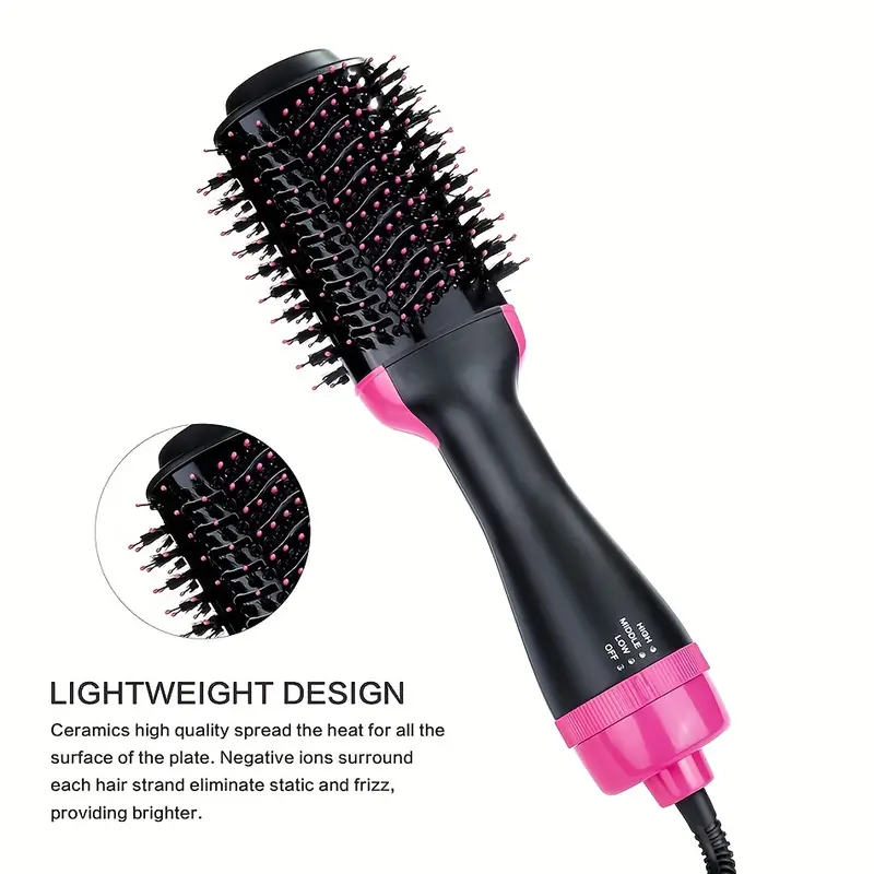 european standard one step hot air brush 3 in 1 multi function hot air comb hair straightener wet and dry blow drying comb with anti scald function hair styling blow dryer details 2
