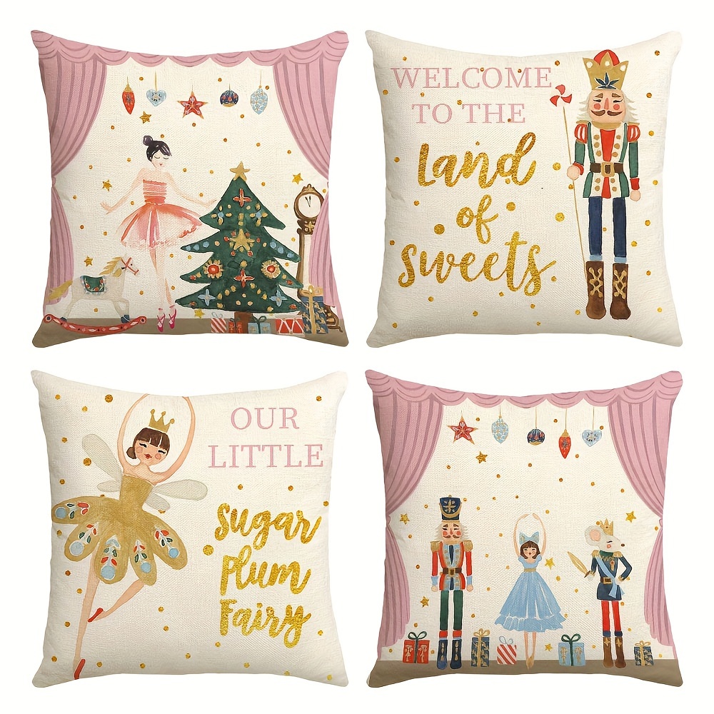 Christmas Pillow Covers Nutcracker Christmas Tree - Temu