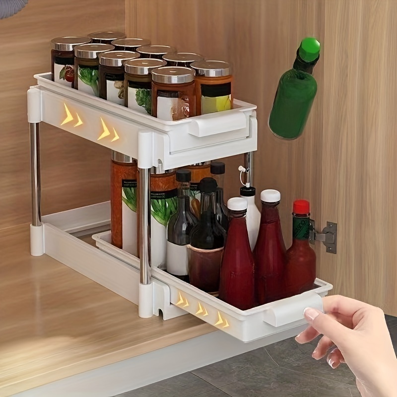 Pull Out Spice Rack Kitchen Organization Pull Out Spice Rack - Temu