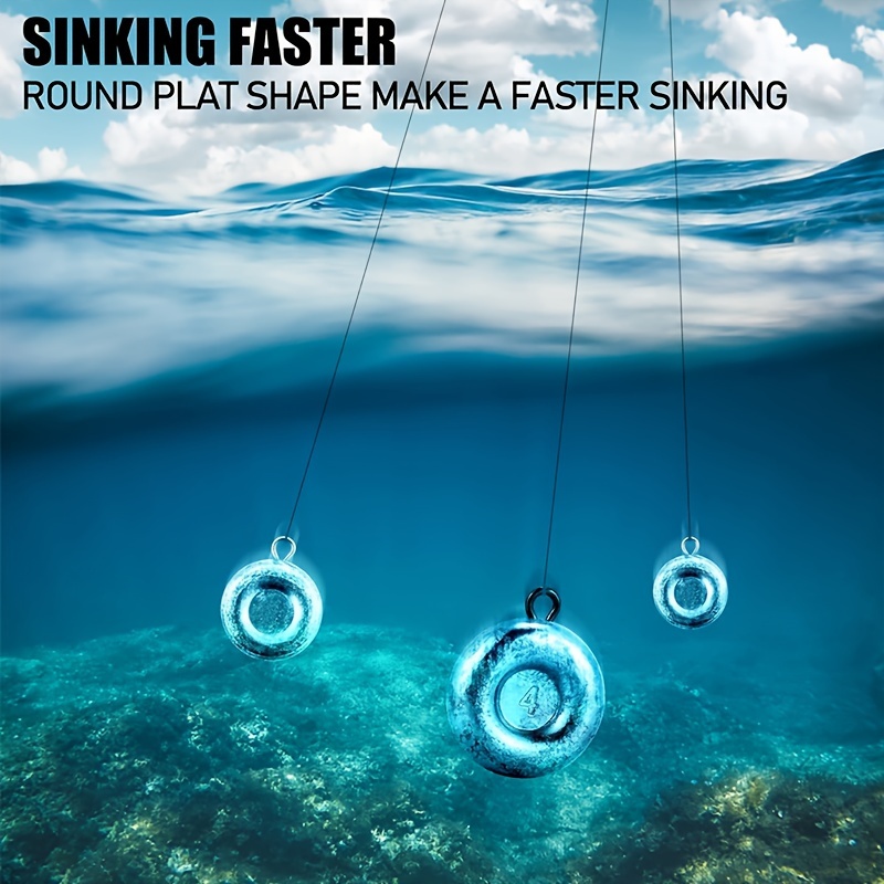 3X3X0.5cm Silver Fishing Sinkers 5pcs Fishing Lead Sinker Fishing