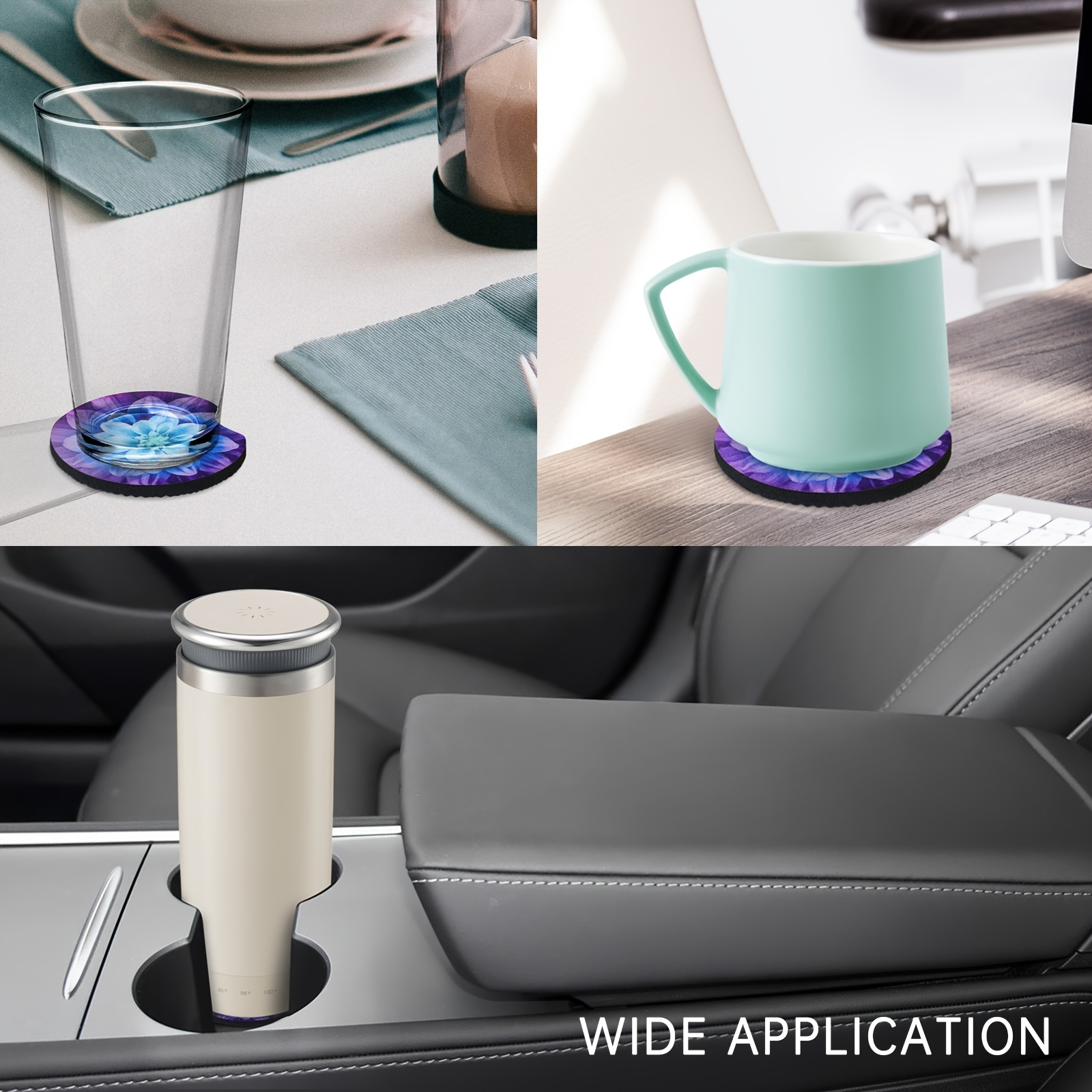 Keep your car cup holders clean with these absorbent coasters