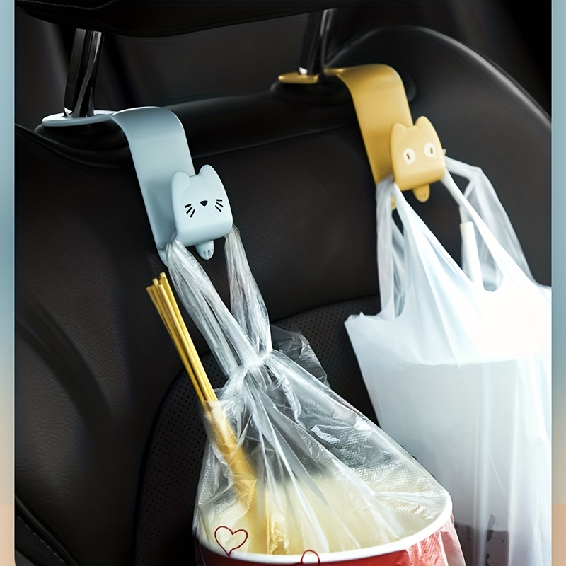 4 stücke Auto Rücksitz Tasche Handtasche Haken Kunststoff Kopfstütze  Aufhänger Lagerung Lebensmittel Auto Sitz Haken