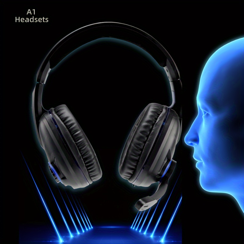 A1 Gaming Headset With Microphone E sports Computer Wired - Temu