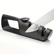 professional 3 stage knife sharpener get razor sharp knives with adjustable angle knob multifunctional polishing details 5