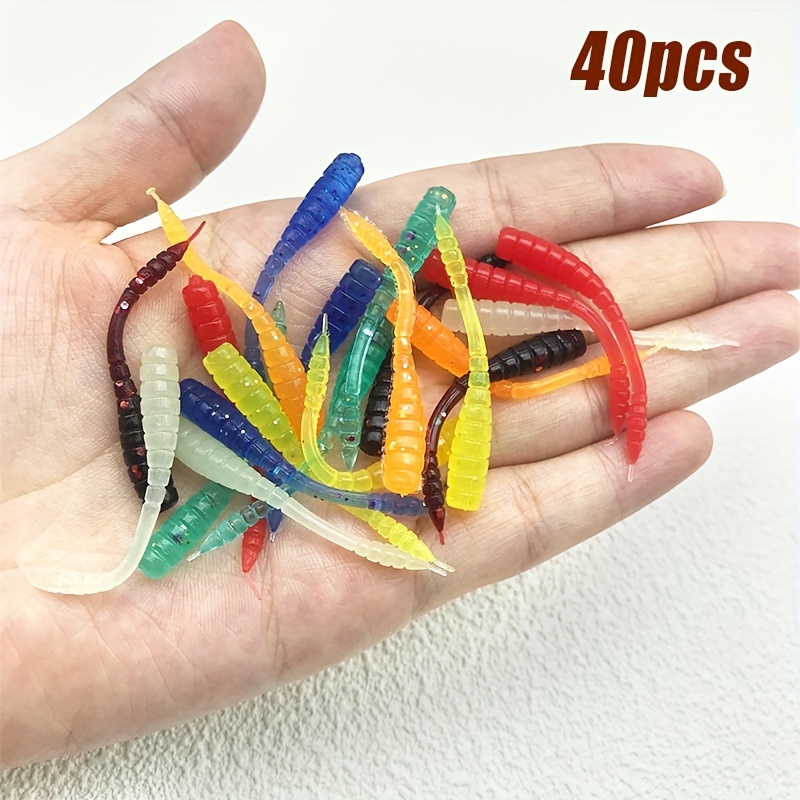 Artificial Thread Plastic Fishing Lures Simulation Worm Soft