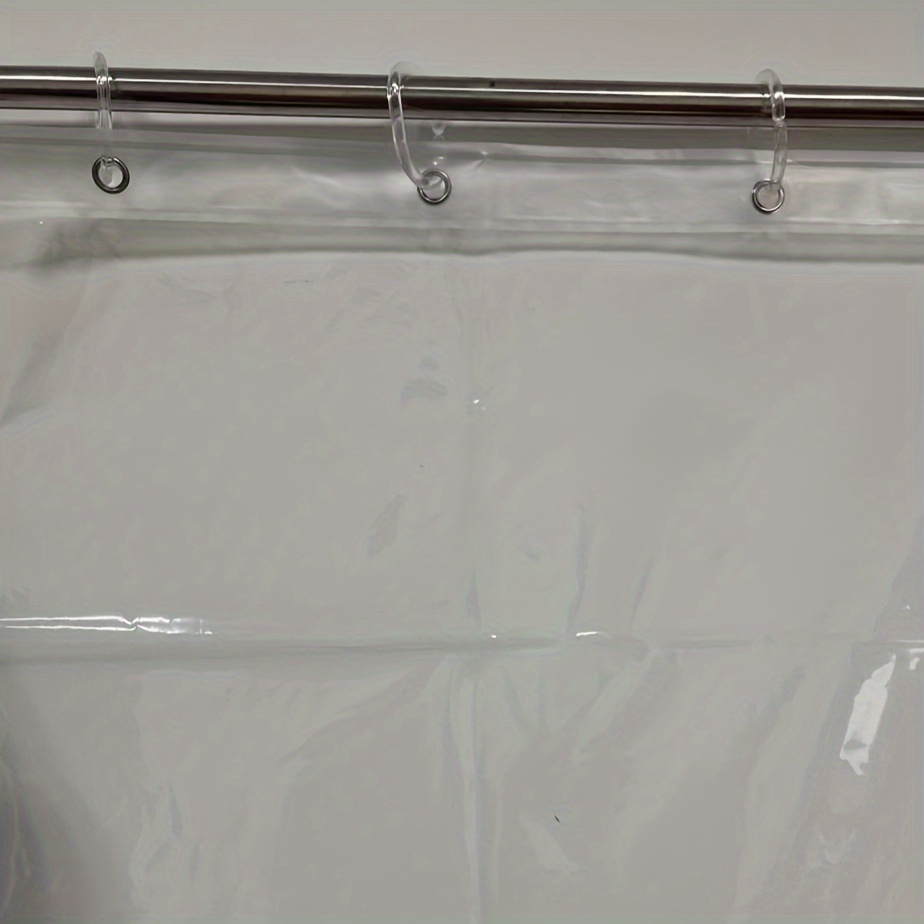 Pebble Clear Shower Curtain Liner Peva 3d Plastic Shower - Temu