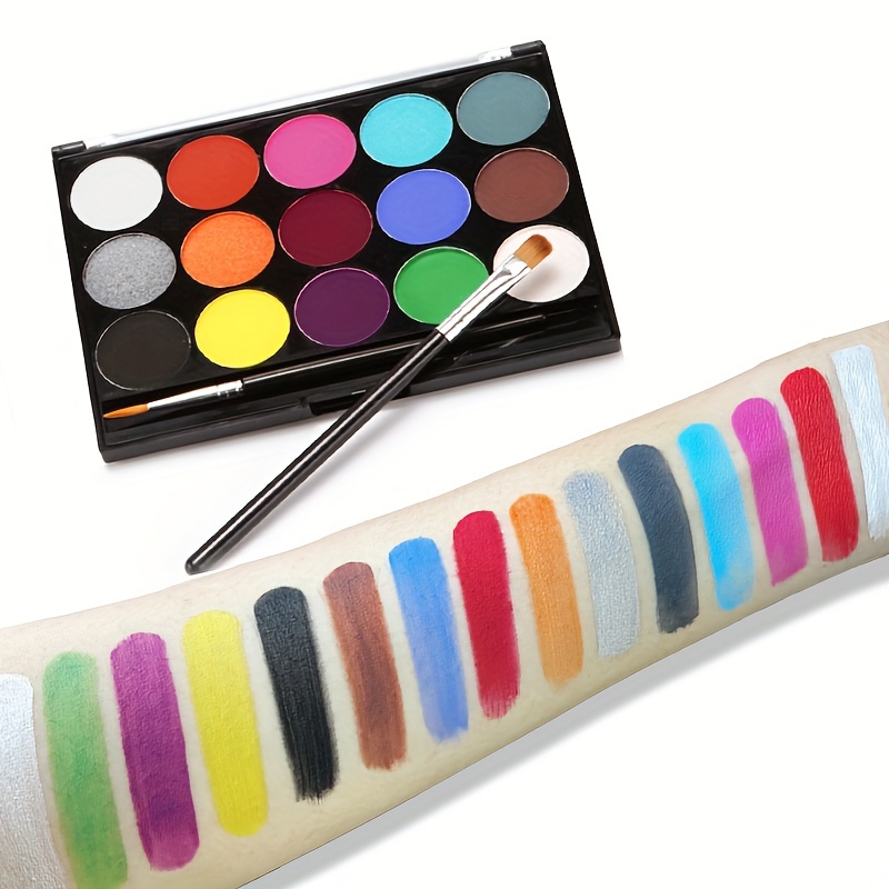 Face Paint Palette Water Soluble Face Paint Kit 15 Colors Face
