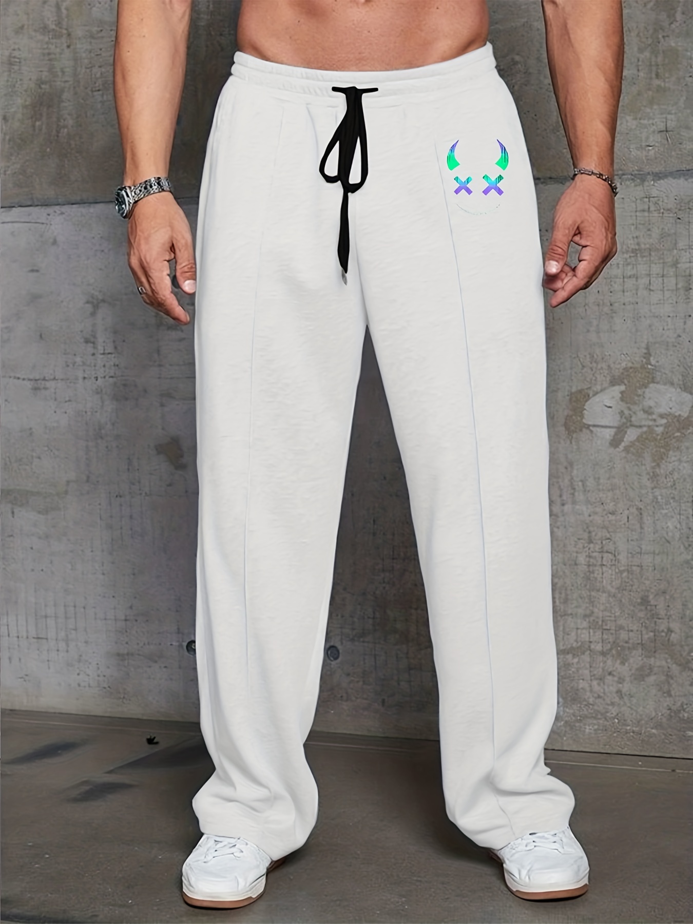 Men's Drawstring Straight Leg Loose Comfy Pants - Temu