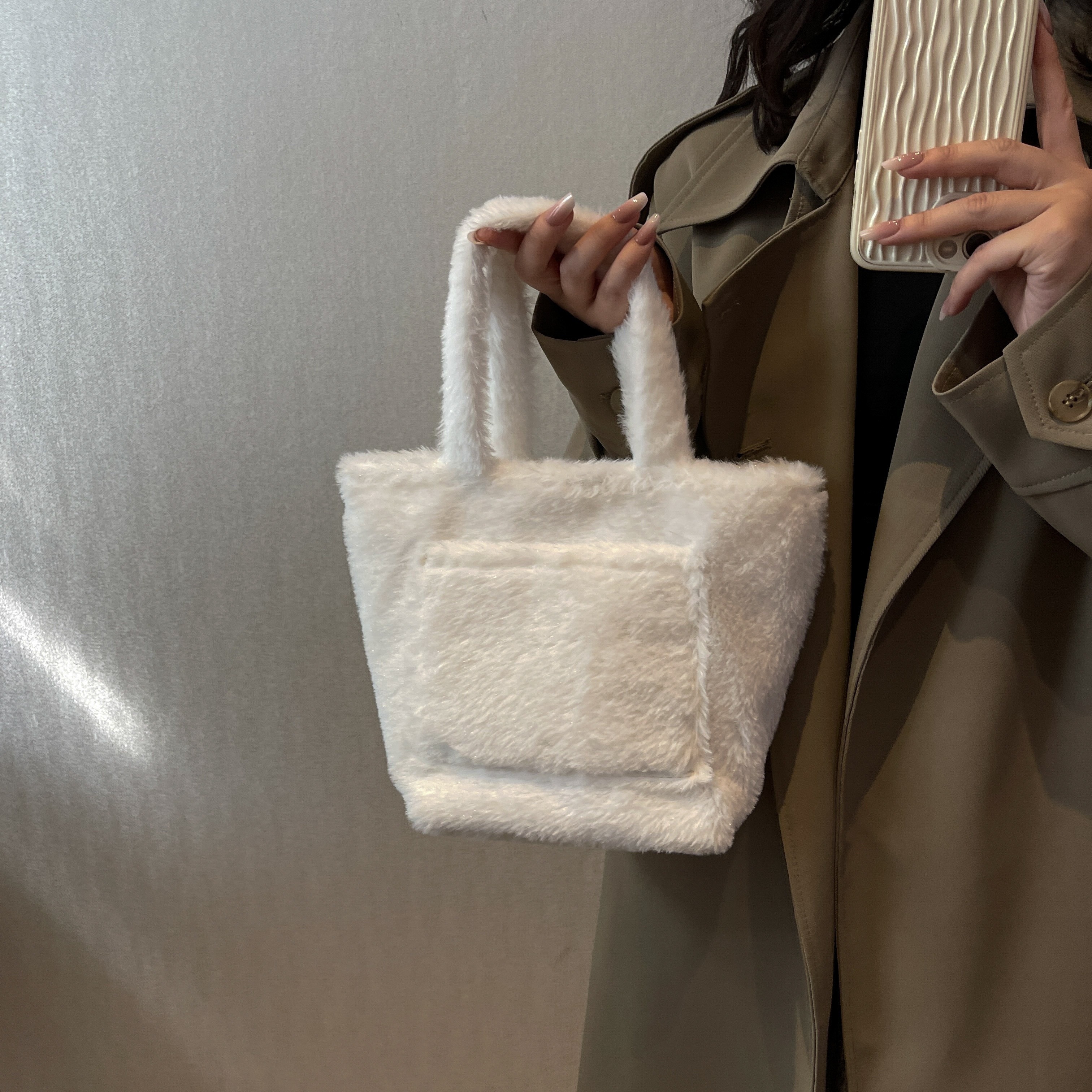 Fuzzy purse best sale