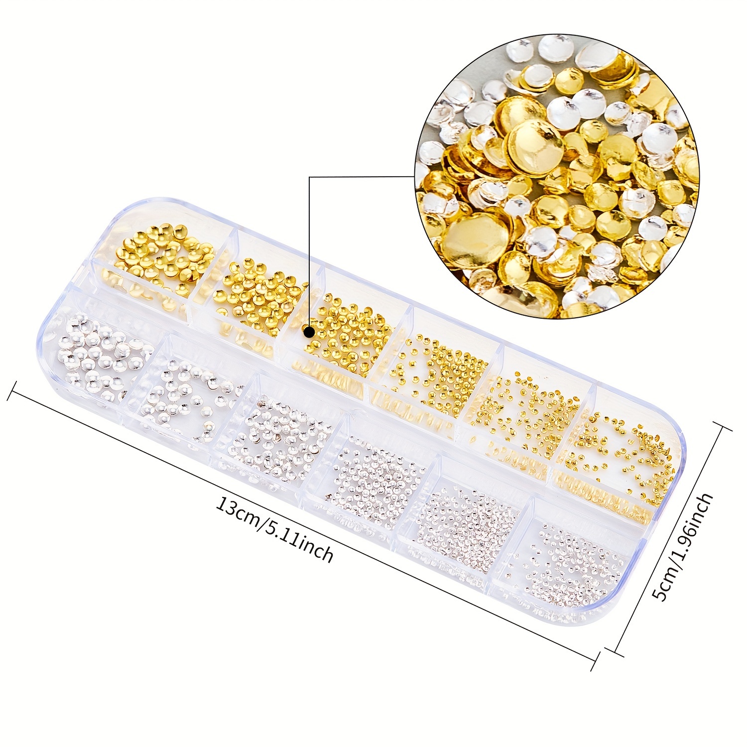 YOSOMK Nail Art Pearls Flatback Pearls Nail Charms Gold Silver White Half  Round Nail Art Supplies Luxurious Design Nail Accessories Rhinestones Mixed  Various Sizes 0.8mm-5mm for Women Nail Decoration Flatback Pearls(small)